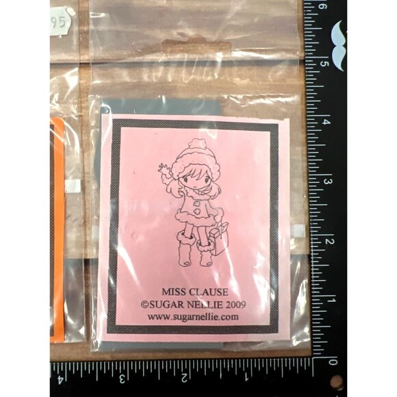 Sugar Nellie Rubber Unmounted Stamps Set Miss Clause And Daisy & Dolly - Picture 2 of 4